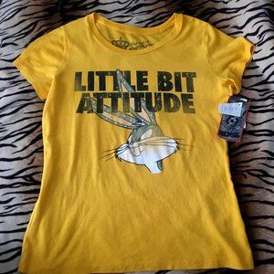 Y2K Bejeweled Looney Tunes Outpost Trading Co. Yellow Shirt